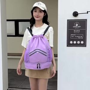New Large Capacity Storage Backpack Outdoor Sports Drawstring Backpack Gym Bag Swimming Bag Travel Bag for Women