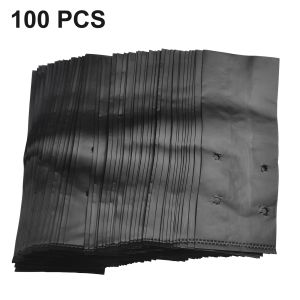 【YF Elife】 100 Pack Black PE Plant Grow Bags Nursery Pots With Drainage Holes For Vegetables Flowers Container Growing 17x25cm 【New Arrival】