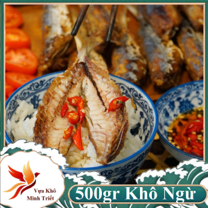 500GR KHÔ CÁ NGỪ TO cá lại dẻo và dai thích hợp để chuẩn bị làm món khai vị lai rai với bia thì rất tuyệt vời- VỰA KHÔ MINH TRIẾT