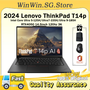 【Lenovo official Warranty】2024 Lenovo ThinkPad T14p Laptop Intel Core Ultra 5-125H/Ultra7-155H/Ultra 9-185H RTX4050 14.5inch 120hz 3K Screen Computer Notebook 100% Genuine 32GB+1TB 32GB+1TB 64GB+2TB Lenovo Laptop