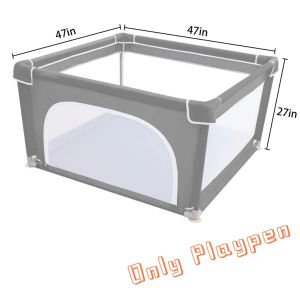 COD Playpen For Baby With Foam Stainless Steel Frame Indoor Big Fence Safety Play Bed Fence For Baby