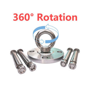 (360 Rotation) 304 Stainless Steel Suspension Hook Wall Anchor Ceiling Mount Bracket for Gym Suspension Training Straps Yoga SwingTrapezeChairBoxing Bag Equipment