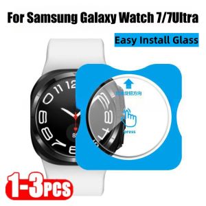 3PCS 9H Tempered Glass For Samsung Galaxy Watch 8/8Classic/7/7 Ultra/6/6 Classic/5/4 40/44/47mm Full Coverage Screen Protector Easy Install Protective Glass Film For Galaxy Watch Ultra