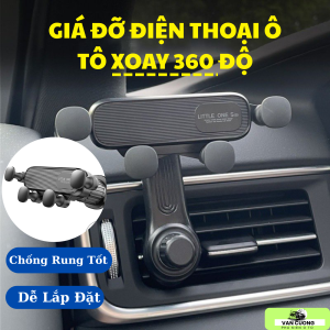 Giá Đỡ Điện Thoại Xe Ô Tô Xoay 360 Độ Nhỏ Gọn Giá Đỡ Điện Thoại Kẹp Cửa Gió Ô Tô Điều Chỉnh Linh Hoạt