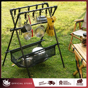 outdoor camping folding rack camping self-driving tour car drying rack drying net drying rack storage storage rack