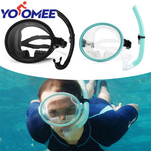 Yoomee Snorkelling Mask Diving Sea Anti Leak Full Face Snorkel Set Anti-fog Diving Goggles Professional Classic Round Dive Equipment