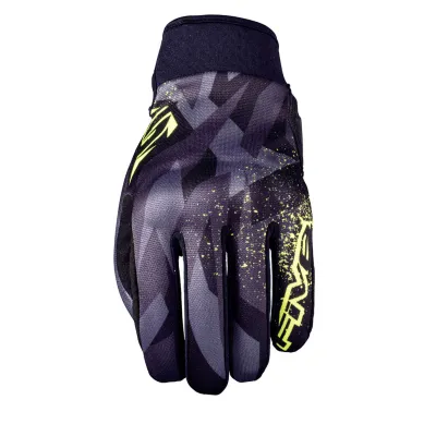 FIVE Advanced Gloves - Globe Replica - Camo Fluo Yellow - ถุงมือขี่รถมอเตอร์ไซค์