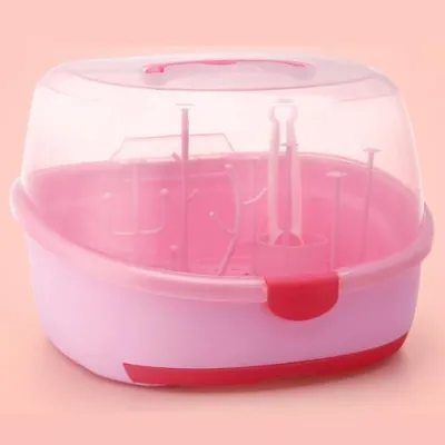 Bearkade Baby Bottle Drying Box Youji&Me Box Plastic Holds up to 5 bottles 1 piece Fragrance-Free dust-proof moisture-proof insect-proof Pull-type drainage tray 1 piece bottle tong included Baby