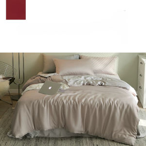 TurTle Tencel Quilt Cover Ice Silk Lyocell Naked Sleep Premium Feel 4-Piece Set Double-sided