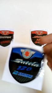STIKER EMBLEM TIMBUL SUZUKI SATRIA 150 120 STROKE KUALITAS TERBAIK