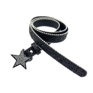 Dải thắt eo Gothic mát mẻ vành đai giản dị strass bướm eo ceinture lấp lánh vành đai bướm Blingbling vành đai dễ dàng