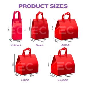 EC 5/10 Pcs Red Thermal Insulated Take-Away Bag Ice cream/Milk tea/Food Takeout Insulation Bag
