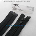 Resleting Zipper YKK 100 cm Atau 1 Meter Type Gigi Halus Coil Set Open-End Buka-Lepas Warna Hitam Harga Per Biji. 