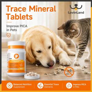 Puainta Pet nguyên tố vi lượng & vitamin máy tính bảng cho Chó & Mèo đúng Pica hành vi cải thiện picky ăn & kém thèm ăn cân bằng vi chất dinh dưỡng vật nuôi bổ sung 200 pcs/chai khay đựng