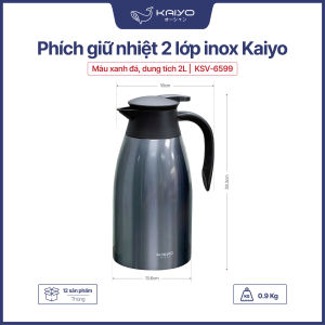 Phích ấm trà giữ nhiệt inox 304 Kaiyo 2L Nhật bản giữ nóng 48 tiếng sx tại TQ