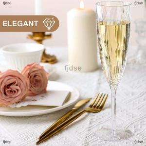 [COD] fjdse แก้วแชมเปญพลาสติกแบบใช้แล้วทิ้ง1 2ชิ้นเหมาะสำหรับงานแต่งงานงานปาร์ตี้และงานปาร์ตี้ชาวเวอร์ถ้วยใสของขวัญ