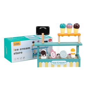 Mainan Edukasi Anak Ice Cream Shop Mainan Es Krim Store / Tea Set Mainan Masakan Teh Anak / Mainan Kue Tart - Wooden Toys