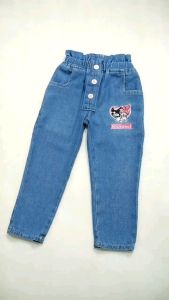 Celana Panjang Jeans Anak Cewek Perempuan Usia 2-7Tahun KUROMI