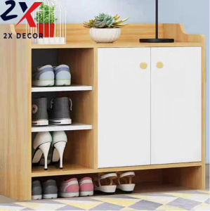 Tủ giày đa năng 3 tầng bằng gỗ hiện đại cho phòng khách lối vào 2X Decor- 2X059