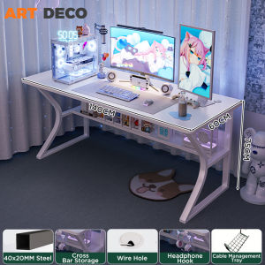 Gaming Table Computer Table Meja Belajar Thickened High Quality Computer/Study Table Stable Anti-Scratch Table C-shape Meja Komputer