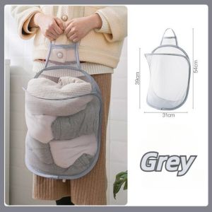 Hanging Foldable Wall-mounted Laundry Basket/Bathroom Storage Laundry Bag Thick Fine Baby&Kids Dirty Clothes Organizer Laundry Net Wash Bag