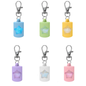 Travel Sized Cosmetic Applicator Cap Attachable To Key Prevents Liquid Leakage For Active Lifestyles