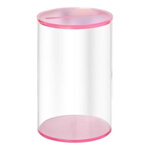 Acrylic Money Storage Box For Living Room Or Study Shatters Resistant Construction Removable Plugs For Quick Cashes Access