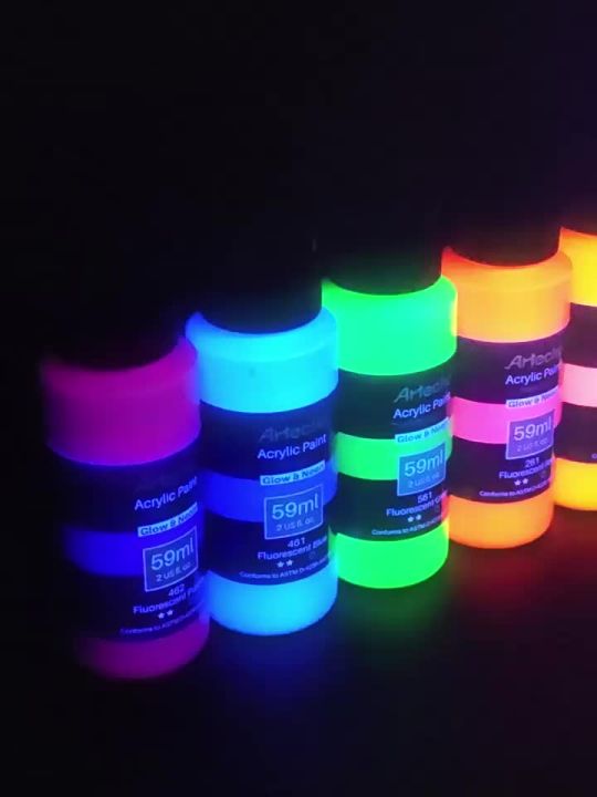 Mengmate Luminous Acrylic Paint Hand Painted Graffiti DIY Luminous