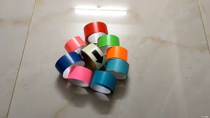 6PCS 5M Glow Fluorescent Tape Colored 6-Color Self Adhesive Neon Light Tape
