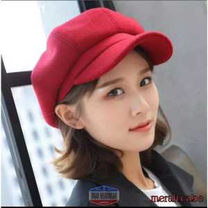 Topi Baret Beret Korea Wanita Newsboy Cap Pet Seniman Pelukis Bisa COD