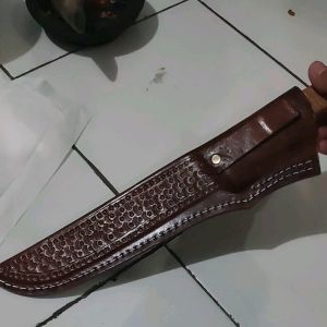 Pisau Butcher 23cm Baja Bohler N695 & Sarung Kulit Sapi