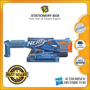 Hasbro Nerf Elite 2.0 Tetrad QS 4 Blaster Includes 4 Nerf Elite Darts 4-Barrel Blasting (F5025)
