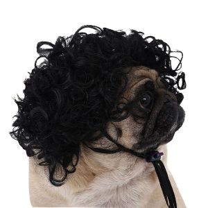 Pet wigs dog wigs cross-bordersupplies Halloweenaccessories curly and straight hair cat wigs