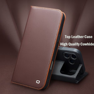 new QIALINO Case for iPhone 17 Pro Genuine Leather Flip Bracket Handmade Business Cover with Card Slots for iPhone 17 Pro Max/17Air hot