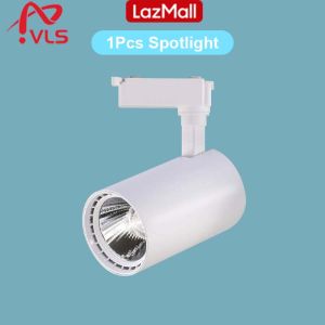 VLS Track Light Whole Set LED Track Light for Ceiling Cob Spotlight 20W 30W 40W Rail Light Ceiling Light for Clothing Shop Store 220V Lighting & Décor