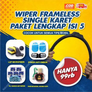 Paket Wiper Frameless Universal Super Lengkap Untuk Semua Tipe Mobil Bisa COD