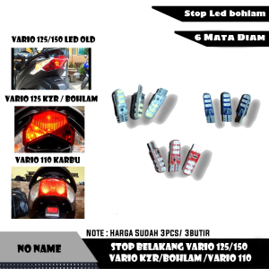 [Diam] Lampu Stop Lamp / Lampu Stop Belakang T10 Jelly Diam 3Pcs / 3 Butir Vario 125 / 150 Led Old / Vario 125 Bohlam KZR PNP Universal Tinggal Colok Dan Pake vario 2012 2013 2014 2015 2016 2017 2018