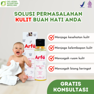 [BPOM RESMI] Arfa Baby oil - Minyak telon alami melembabkan dan menjaga kesehatan kulit bayi