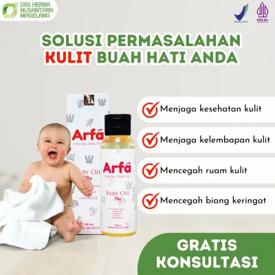 [BPOM RESMI] Arfa Baby oil - Minyak telon alami melembabkan dan menjaga kesehatan kulit bayi