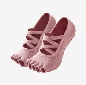 Keep Professional Anti-Slip Yoga Socks Womens Five-Toe Sports Socks Pilates Fitness Toe Socks