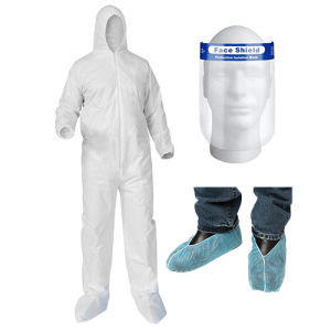 PPE Kit PPE Suit/Travel Kit/Personal Protection Kits/ SG (Included Coverall Face Shield Shoes Cover)