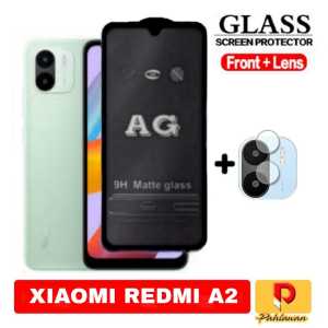 PAKET 2 IN 1 TEMPERED GLASS MATTE ANTI MINYAK FOR XIAOMI REDMI NOTE 12 4G / REDMI NOTE 12 PRO 4G / REDMI NOTE 12 PRO 5G / REDMI A2 / REDMI A1 9H MATTE GLASS