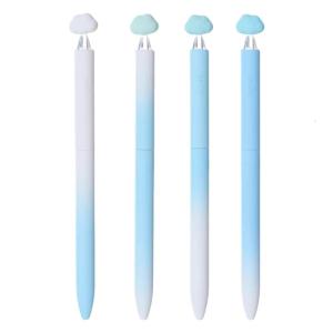 ปากกาเขียนบันทึกปากกาหมึกเจล4ชิ้นปากกาหมึกเจลเติมได้0.5ปลายขนาดมิลลิเมตรสำหรับเขียนบันทึกบันทึกสังเกตได้4ชิ้น