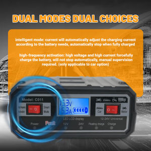 Motorcycle 12V/24V universal charger lead-acid special truck motorcycle intelligent car battery charger maintainer ampere voltage trickle charger