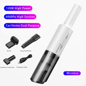Portable Car Vacuum Cleaner Wireless Handheld Auto Cleaner USB Rechargeable Wet/Dry Dust Catcher Lightweight Powerful Vacuum for Car Laptop Home Office Pet House