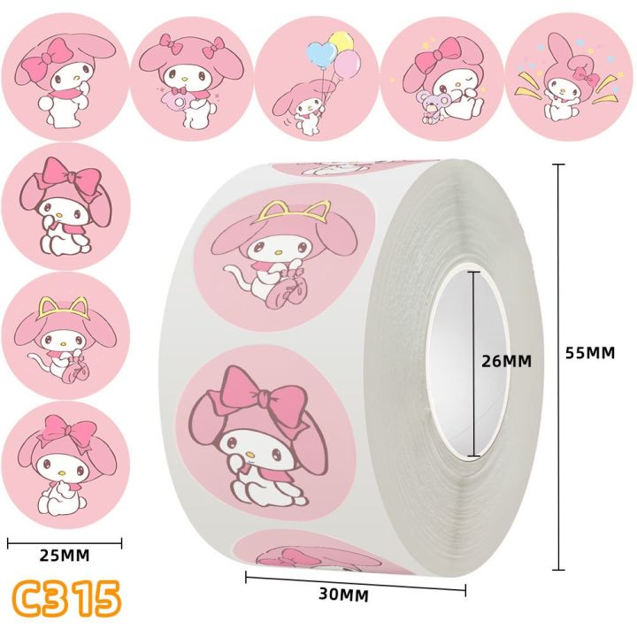 500pcs%20Sanrio%20Cartoon%20Sticker%20DIY%20Tape%20Kuromi%20Pacha%20Dog%20Ania%20Anime%20Sticker%20Cute%20Sealing%20Sticker%20294%20-%20Image%205