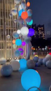 SXH led Glowing Ball Light Outdoor Waterproof Solar Garden Lawn Decorative Light Landscape Lighting Atmosphere Ball Light