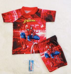 Bộ bơi bé trai áo tay ngắn kèm quần đùi hình nhện siêu nhân supermen cho bé trai đủ size đại cồ đến 50ký