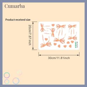 [Cumarba] Cute Pink Bow Wall Stickers Boho Bowknot Bedroom Decorative Wall Stickers Love Heart Bow Fridge Stickers DIY Home Decoration