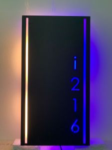 Nomor Rumah akrilik Nyala Led / Slim Box Nomor Rumah Acrylic Led
